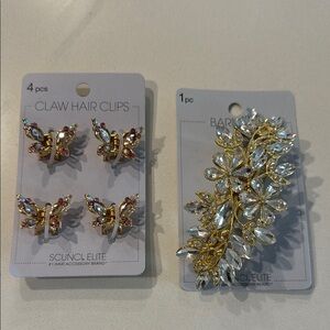New in package scunci hair clips